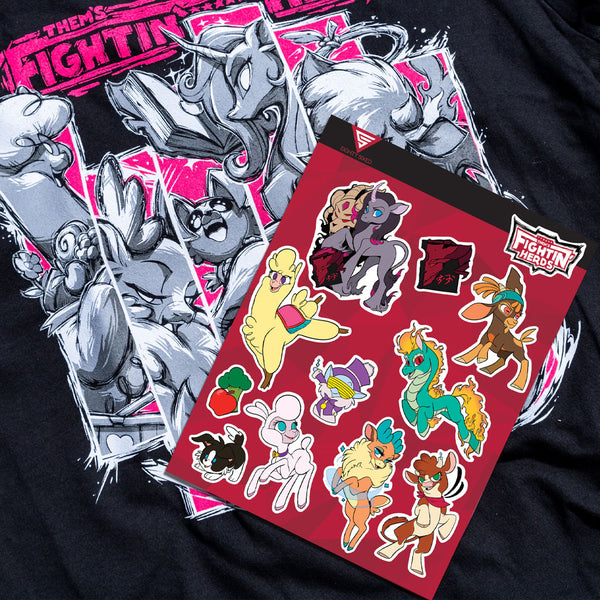 Them's Fightin' Herds - Stampede Sticker Sheet - Eighty Sixed