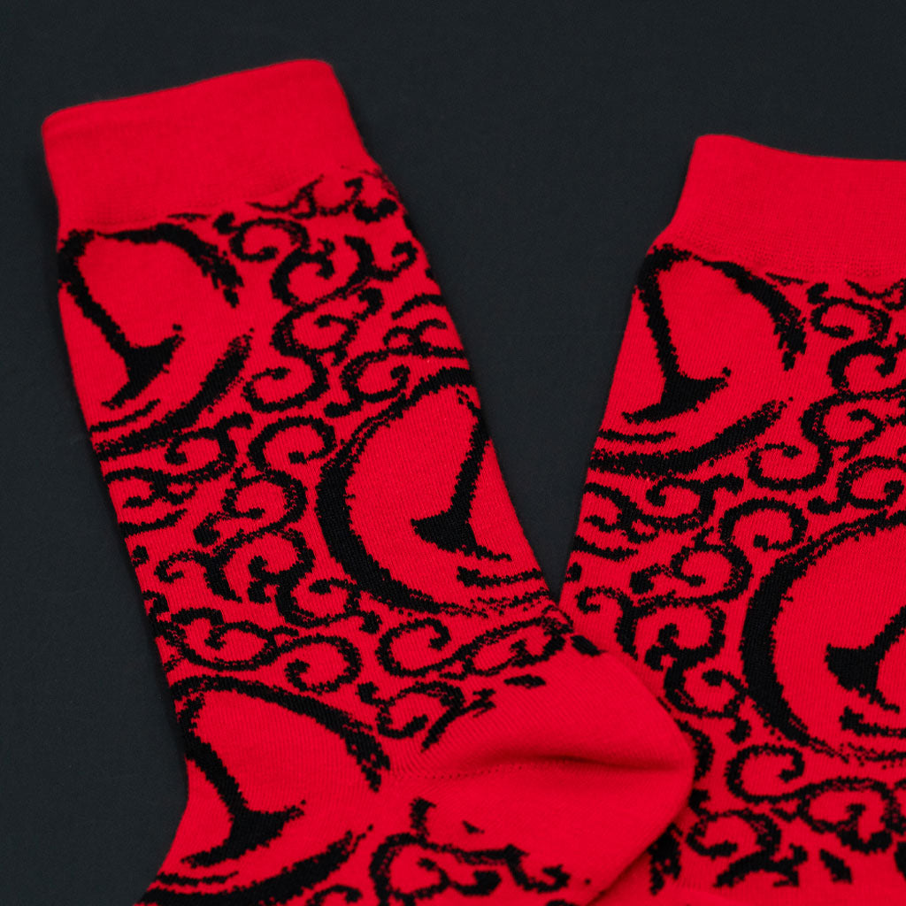 Scarlet Wave Socks