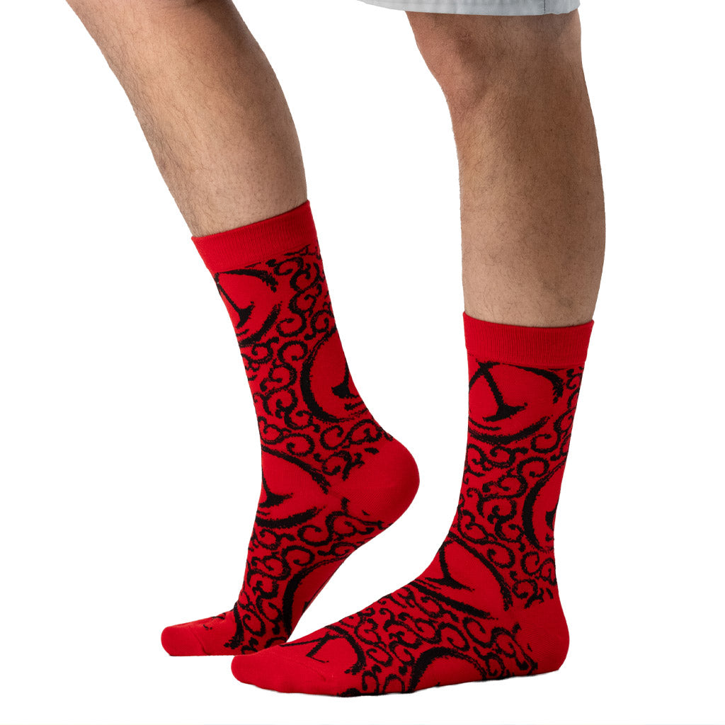 Scarlet Wave Socks