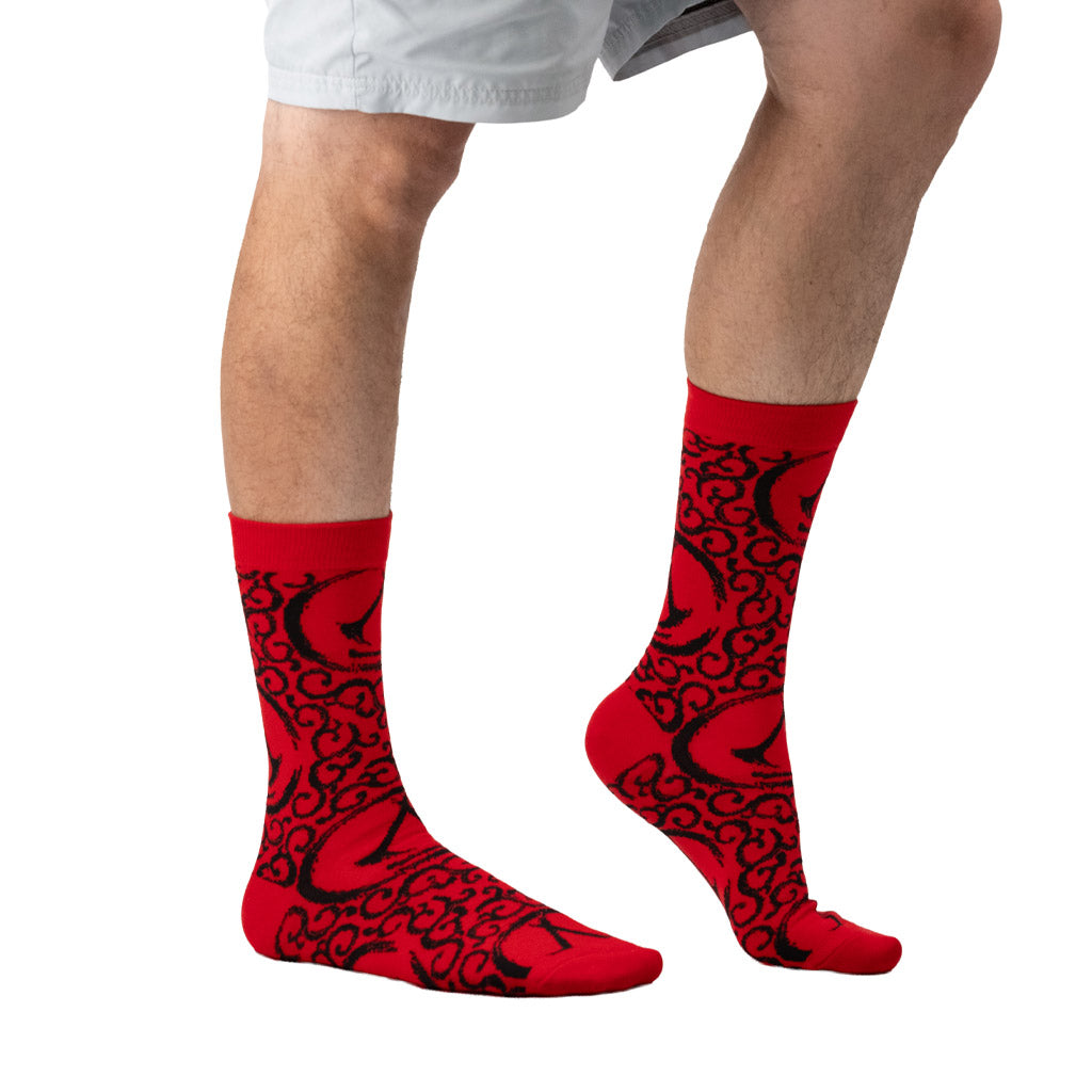 Scarlet Wave Socks
