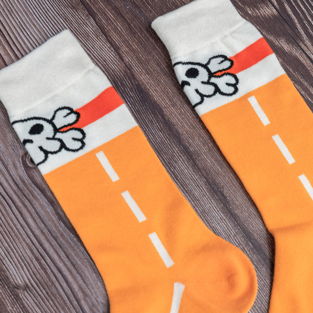Pair of Guilty Gear May socks inspired by the Jellyfish Pirates