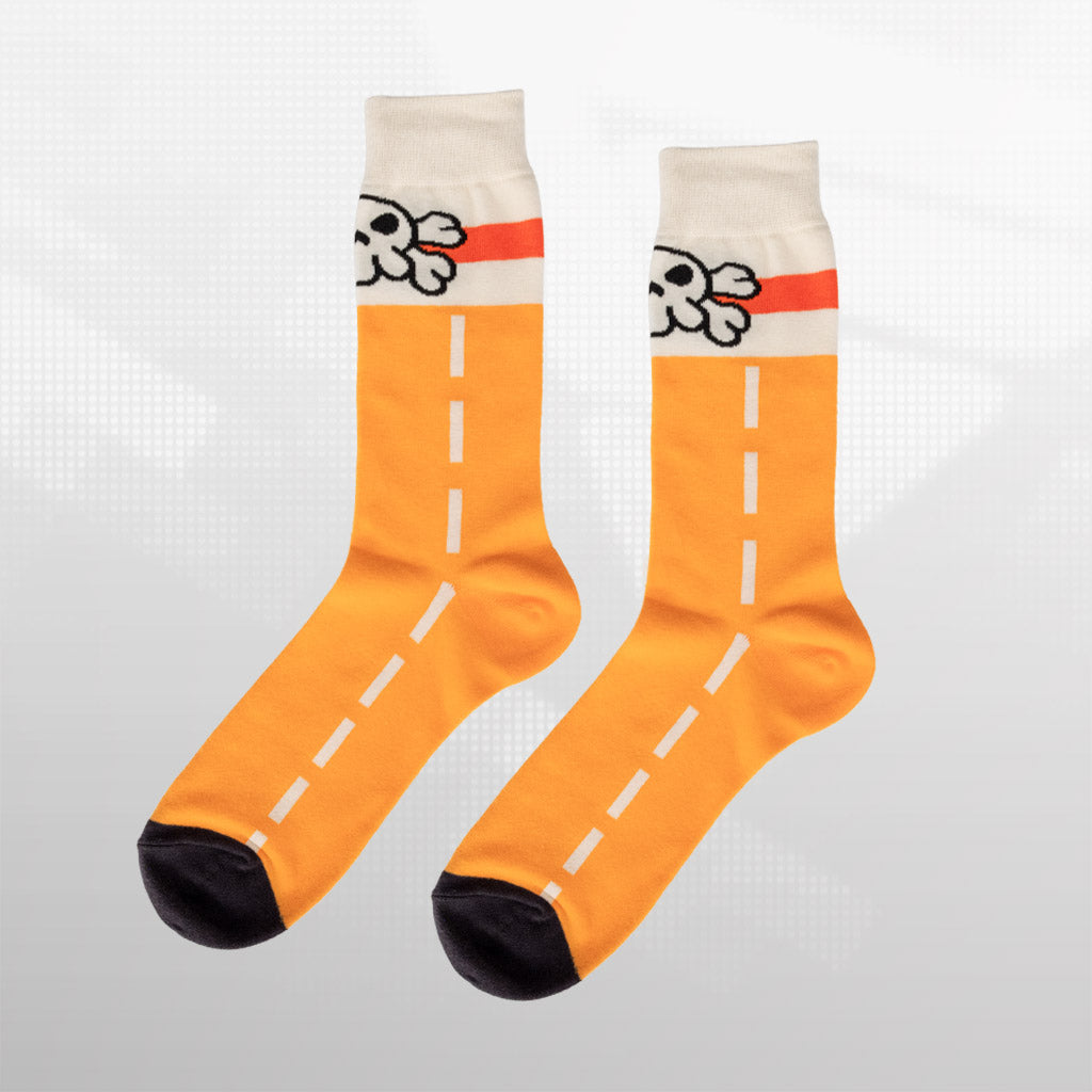 Guilty Gear May crew socks featuring Jellyfish Pirates First Mate design