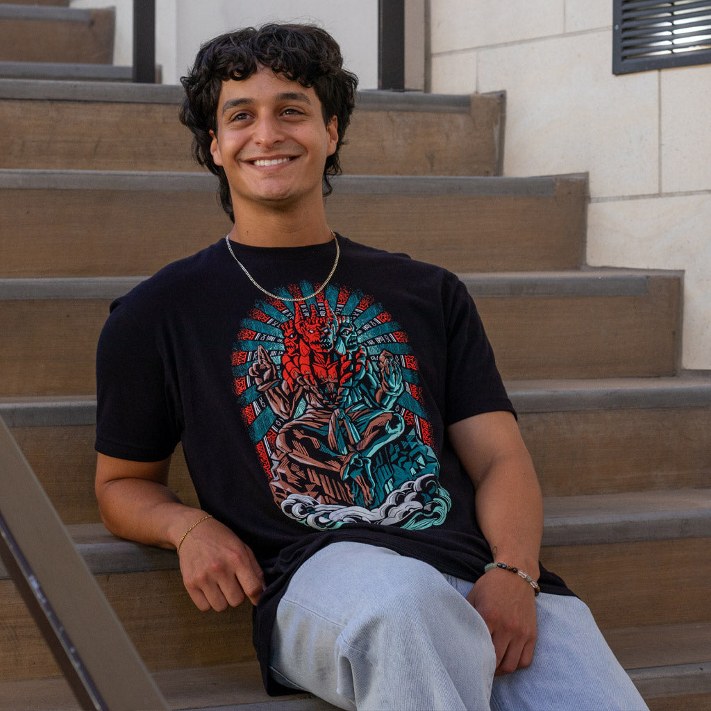 Shin Megami Tensei III Gozu-Tennoh t-shirt featuring Mantra Army leader