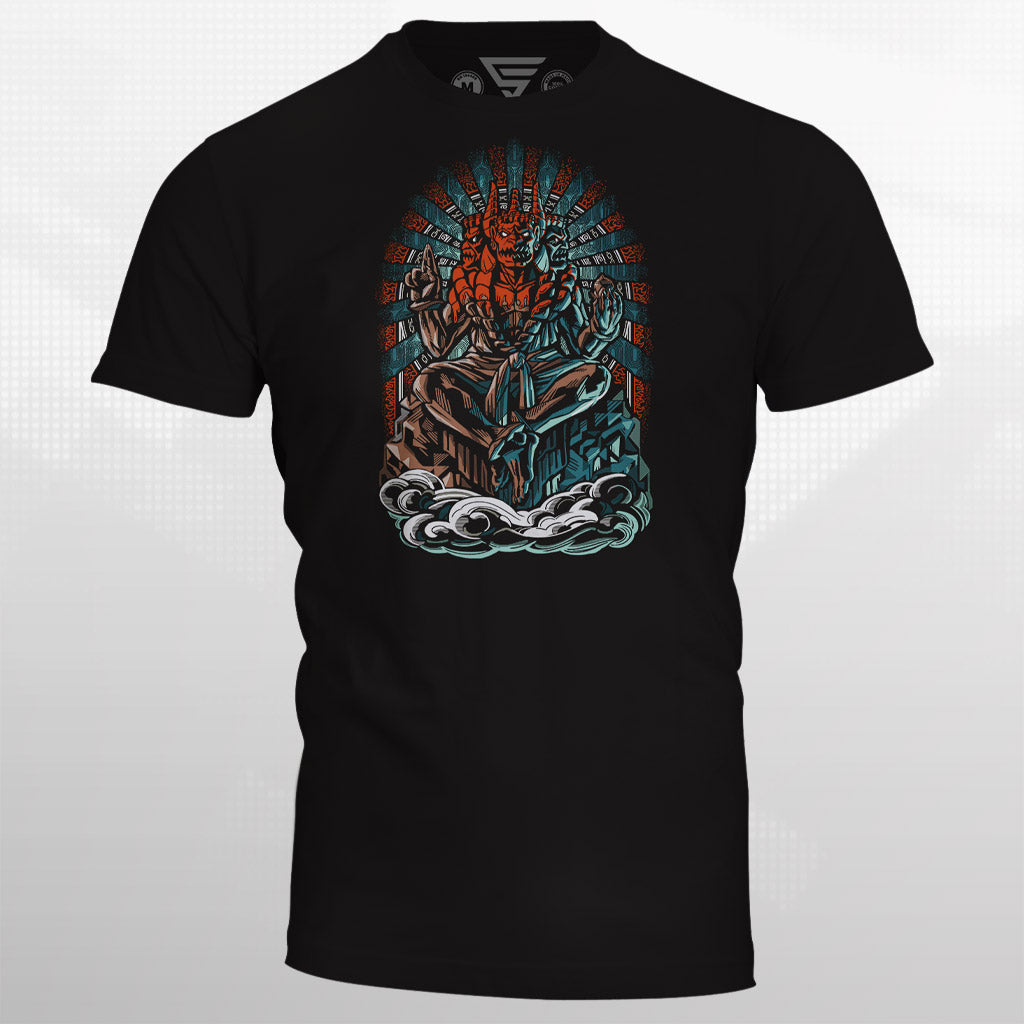 Shin Megami Tensei III Gozu-Tennoh t-shirt featuring Mantra Army leader