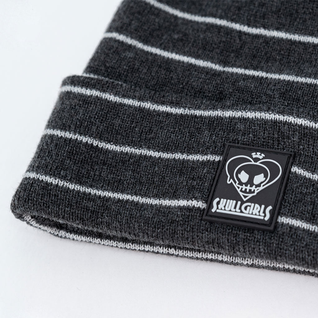 BIG SKULL BEANIE - P STRIPPED main image 1