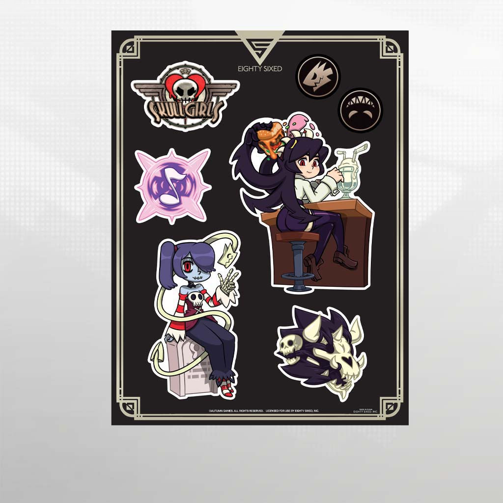 Skullgirls - Parasites Sticker Sheets - Eighty Sixed