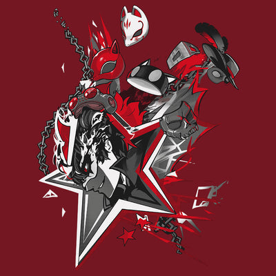 Persona 5 Masks T-shirt Design by Eighty Sixed