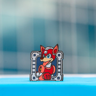 Mega Man 11 Limited Edition Rush Pin by Eighty Sixed