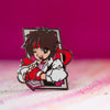 The Limited Edition Street Fighter Sakura Pin - only available at Eighty Sixed